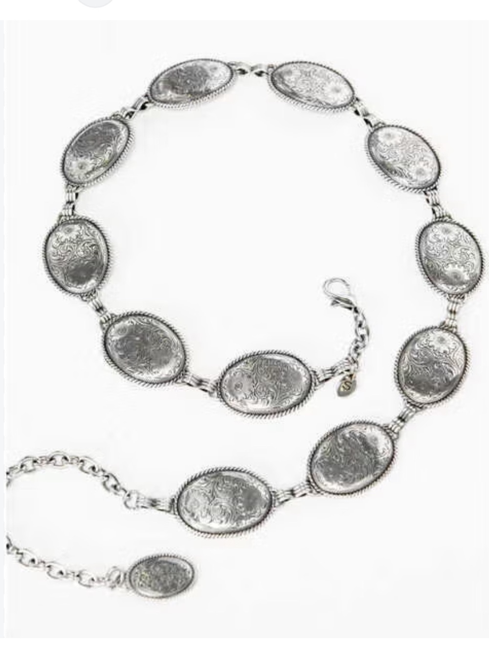 Tony lama woman’s Antique Silver Nicole concho belt